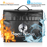 Waterproof Fireproof Document Bags - DIY hidden compartments and diversion safes, build you own secret compartment to keep your money and valuables safe and avoid theft and stealing by burglars -Secret Stashing