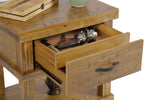 Wood End Table/ Night Stand With One Drawer And One Concealed Pistol Drawer - Concealment furniture and gun concealment furniture to hide your money, pistol, rifle or other weapons, keep guns safe away from kids with hidden compartment furniture -Secret Stashing