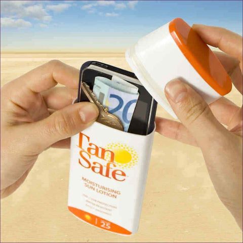 TanSafe - Portable Beach Safe - Diversion Safes - Hide your stash and money in everyday items that contain secret compartments, if they don't see it, they can't get it -Secret Stashing