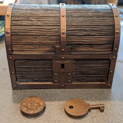 Pirate Chest w/ Two Secret Compartments - Concealment furniture and gun concealment furniture to hide your money, pistol, rifle or other weapons, keep guns safe away from kids with hidden compartment furniture -Secret Stashing