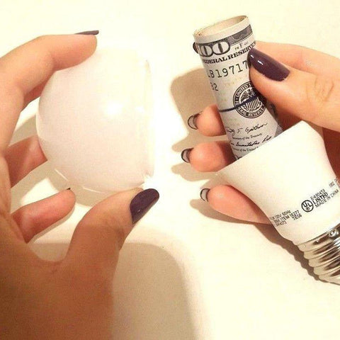 Led Light Bulb Secret Compartment Safe - Diversion Safes - Hide your stash and money in everyday items that contain secret compartments, if they don't see it, they can't get it -Secret Stashing